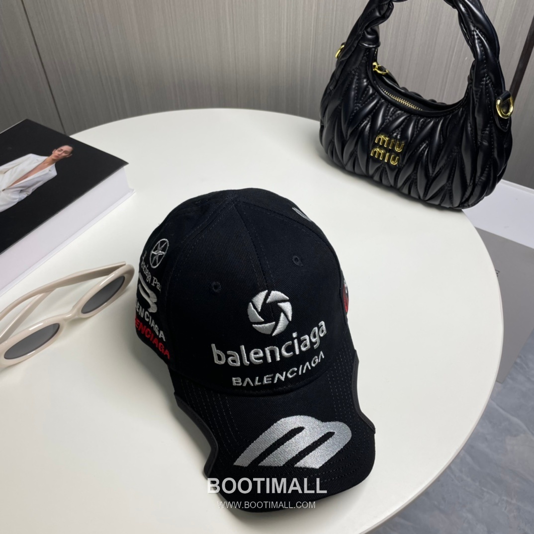 Balenciaga Embroidered Logo Cotton Baseball Cap 발렌시아가 자수 로고 코튼 베이스볼 캡 56cm 5