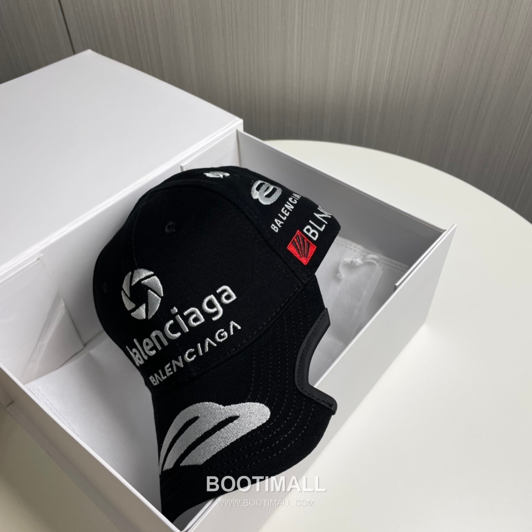 Balenciaga Embroidered Logo Cotton Baseball Cap 발렌시아가 자수 로고 코튼 베이스볼 캡 56cm 9