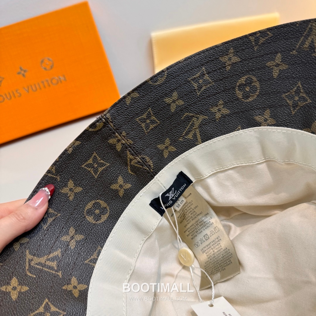 Louis Vuitton Monogram Denim Jacquard Cotton Lining Bucket Hat 루이비통 모노그램 데님 자카드 코튼 안감 버킷 햇 57cm 8