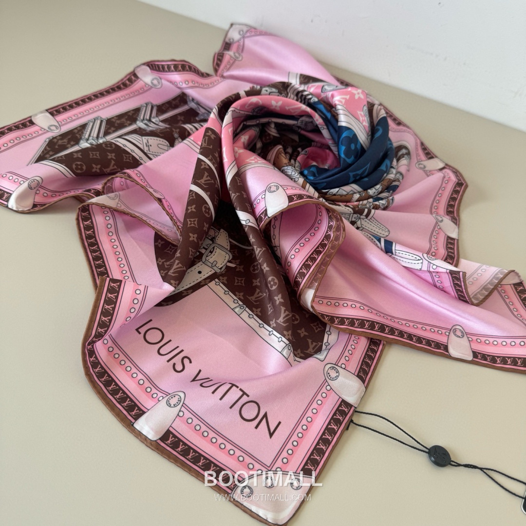 Louis Vuitton Let's Go Trunk Motif Silk Square Scarf 100% Silk Print Scarf 루이비통 렛츠고 트렁크 모티프 실크 스퀘어 스카프 90cm 8