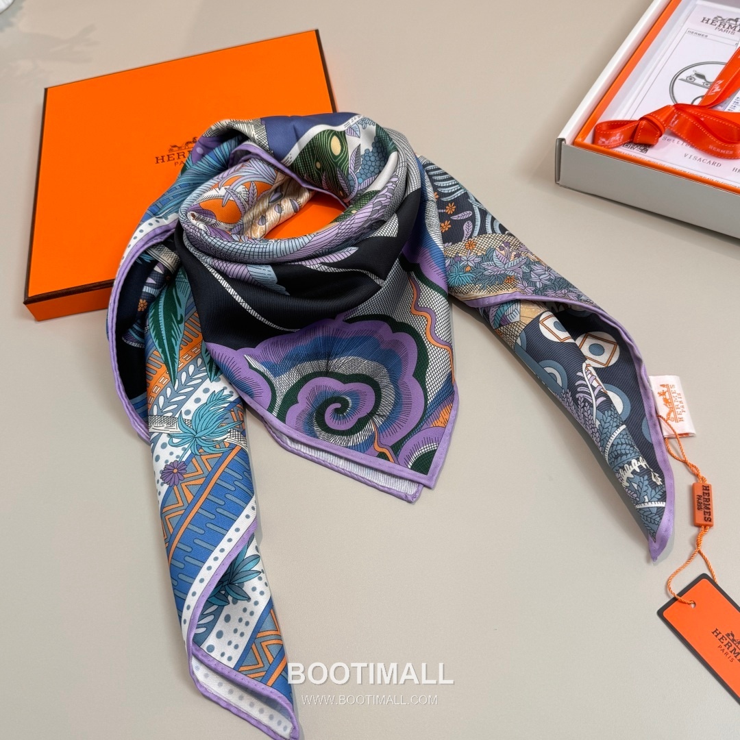 Hermès A Midsummer Night’s Dream Silk Square Scarf Story Print 에르메스 한여름 밤의 꿈 실크 스퀘어 스카프 90cm 6