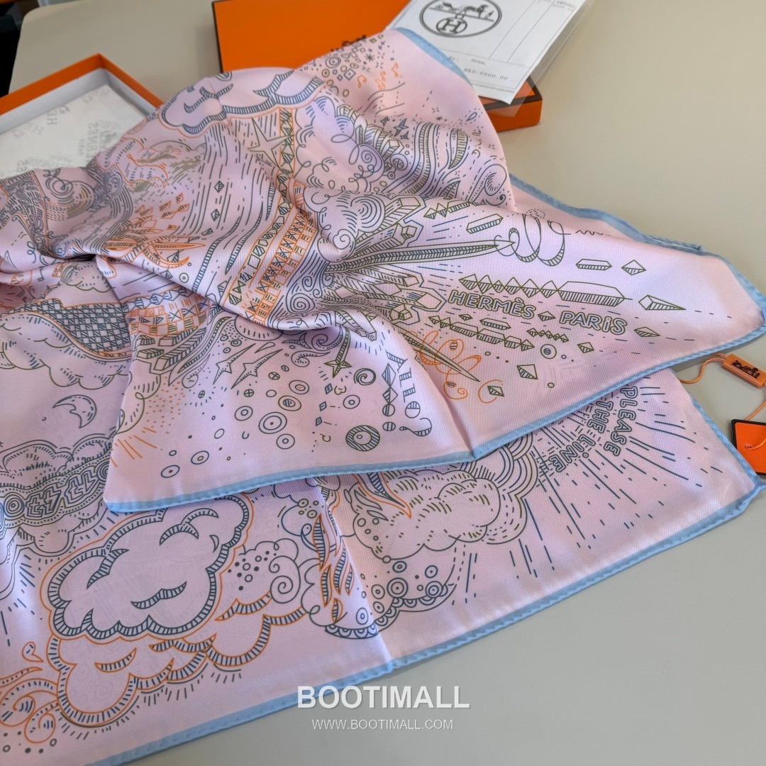 Hermès Getting Connected Silk Square Scarf Print Design 에르메스 커넥팅 테마 실크 스퀘어 스카프 90cm 9