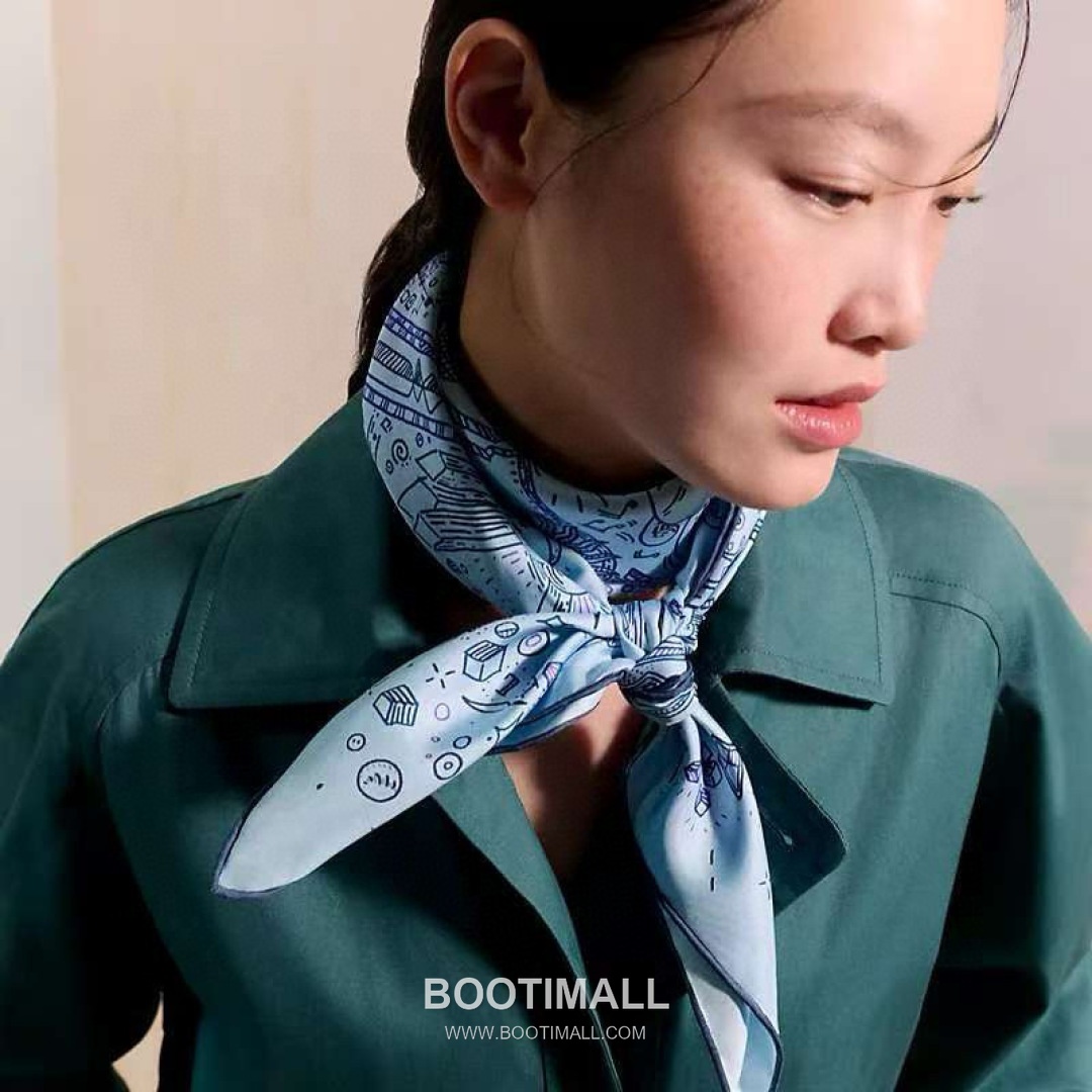 Hermès Getting Connected Silk Square Scarf Print Design 에르메스 커넥팅 테마 실크 스퀘어 스카프 90cm 2