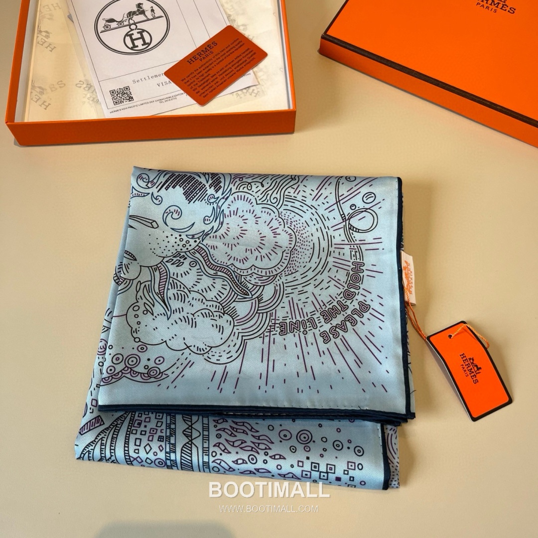 Hermès Getting Connected Silk Square Scarf Print Design 에르메스 커넥팅 테마 실크 스퀘어 스카프 90cm 6