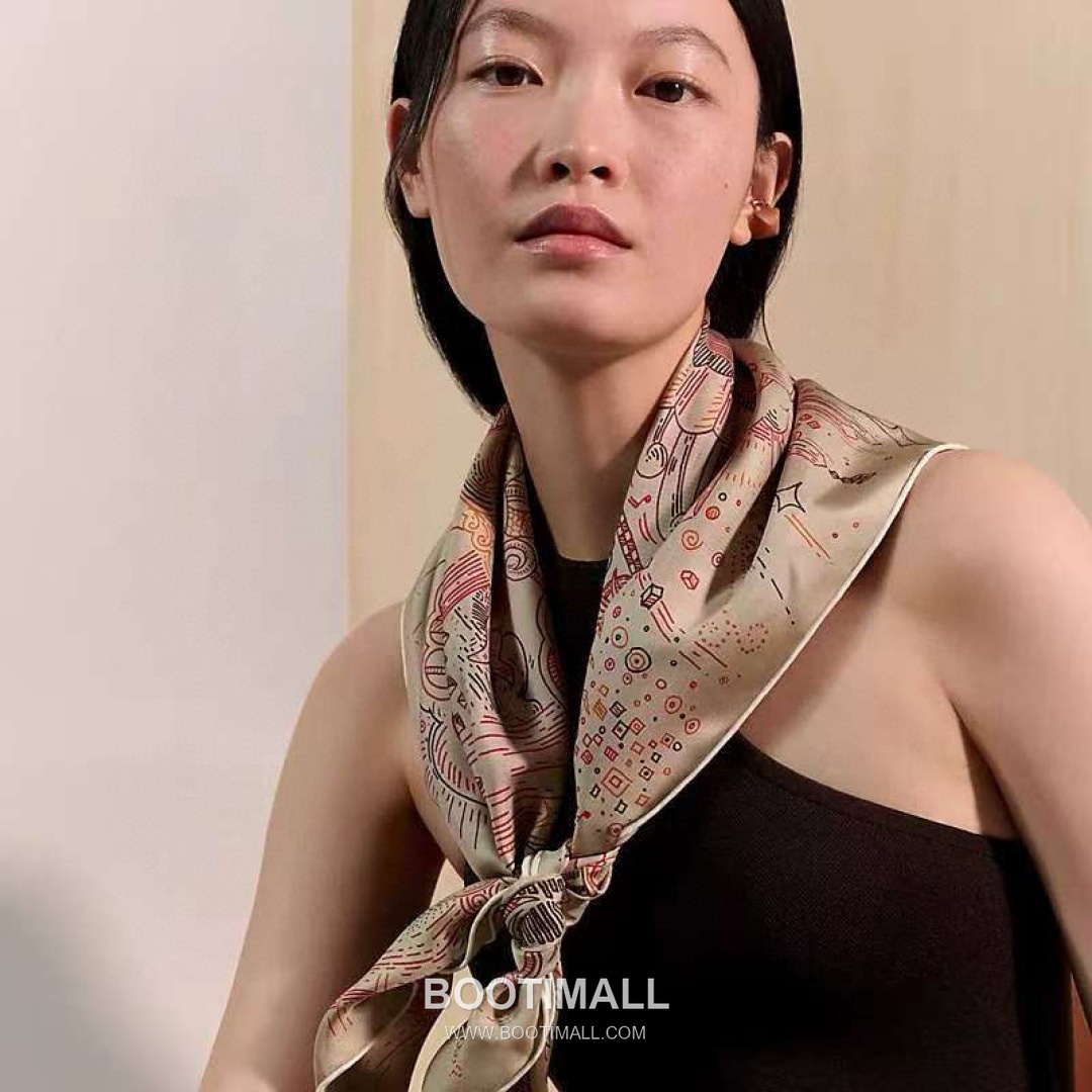 Hermès Getting Connected Silk Square Scarf Print Design 에르메스 커넥팅 테마 실크 스퀘어 스카프 90cm 2