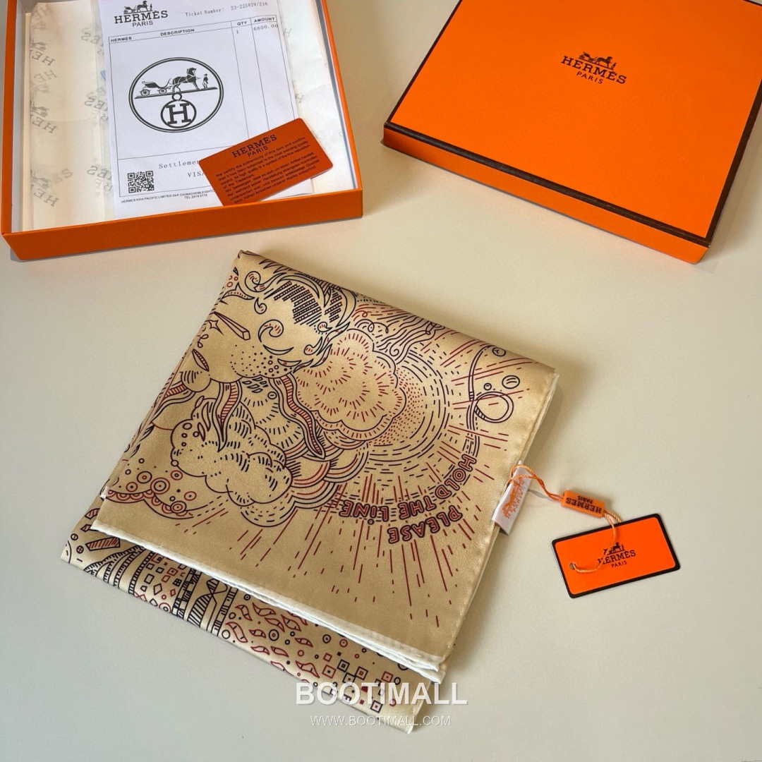 Hermès Getting Connected Silk Square Scarf Print Design 에르메스 커넥팅 테마 실크 스퀘어 스카프 90cm 6
