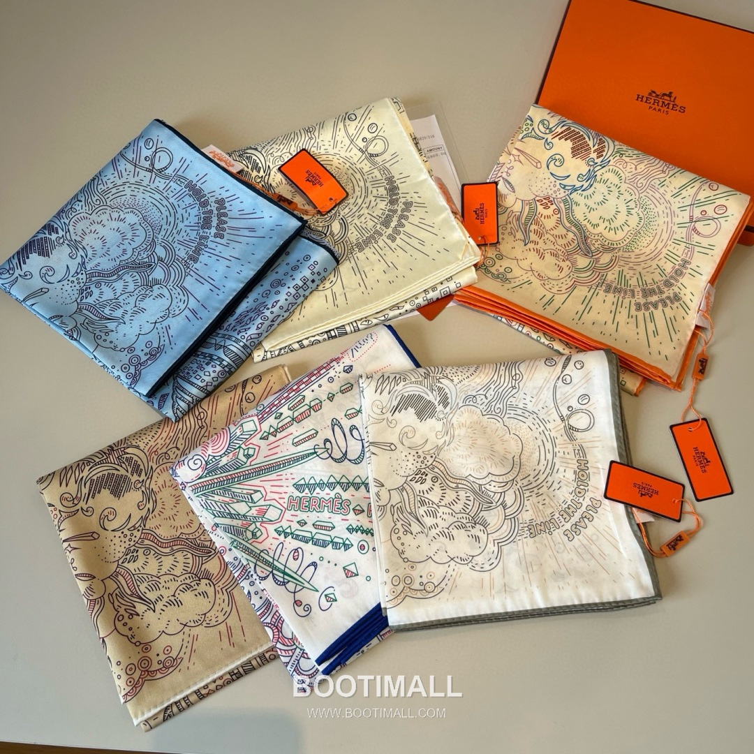 Hermès Getting Connected Silk Square Scarf Print Design 에르메스 커넥팅 테마 실크 스퀘어 스카프 90cm 9