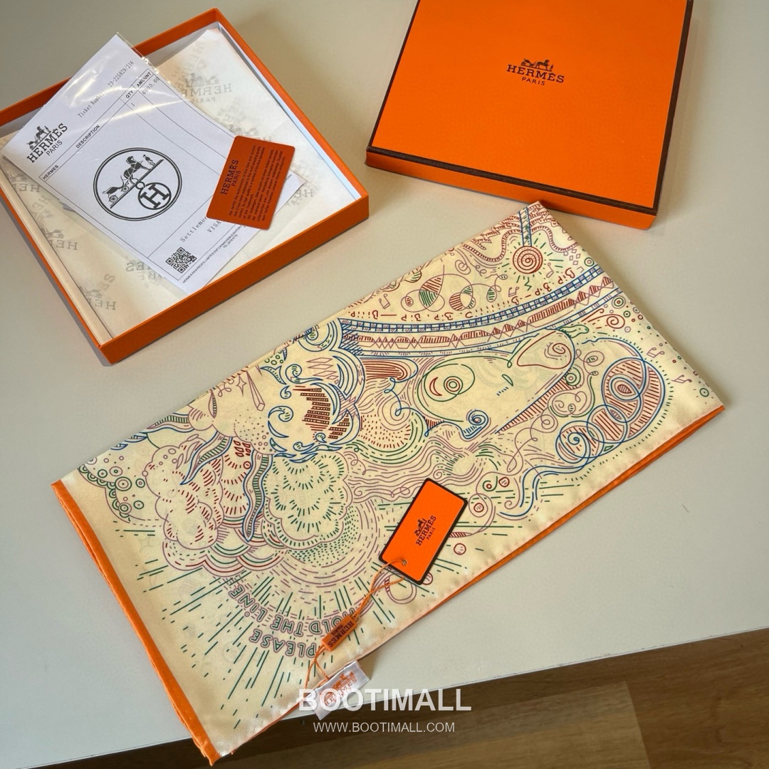 Hermès Getting Connected Silk Square Scarf Print Design 에르메스 커넥팅 테마 실크 스퀘어 스카프 90cm 6