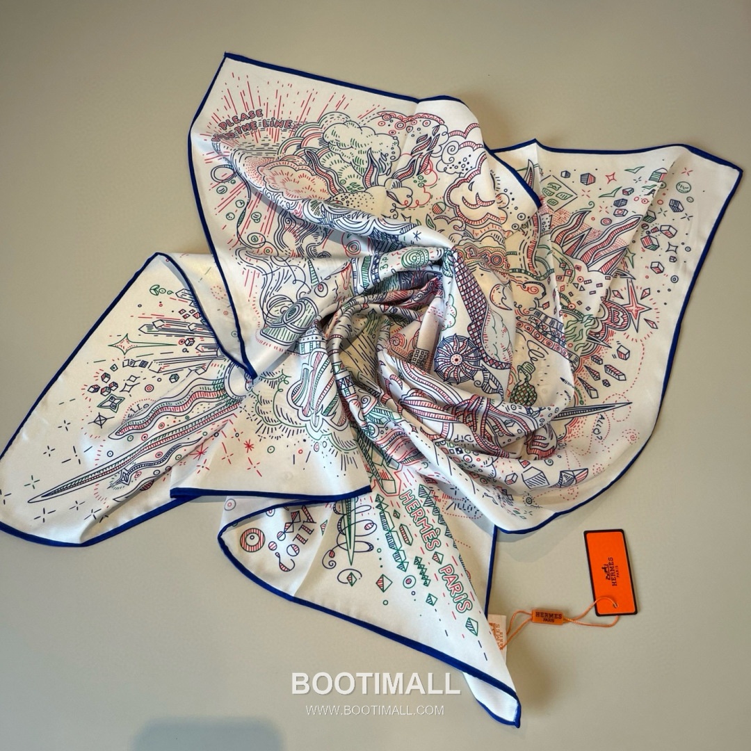 Hermès Getting Connected Silk Square Scarf Print Design 에르메스 커넥팅 테마 실크 스퀘어 스카프 90cm 8