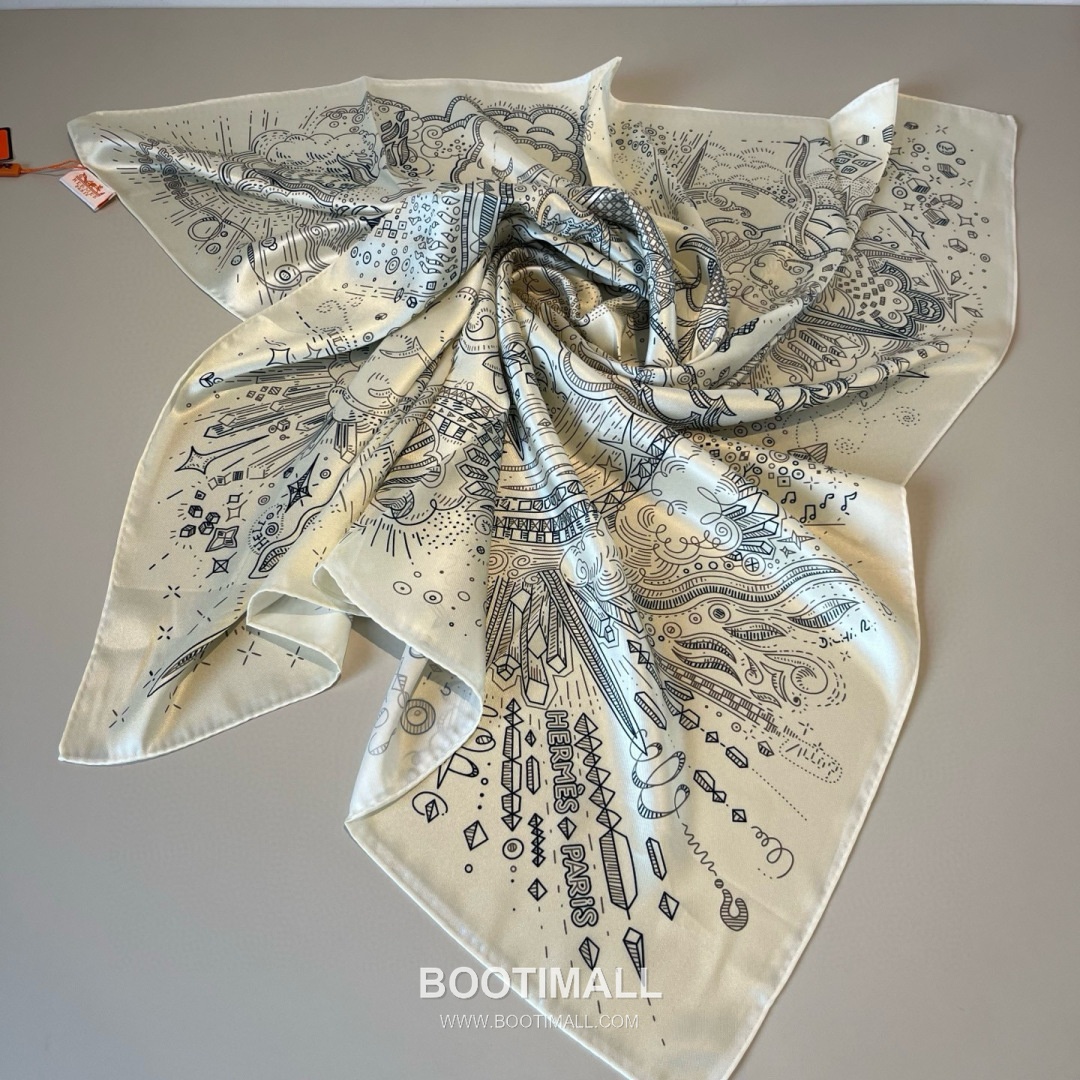 Hermès Getting Connected Silk Square Scarf Print Design 에르메스 커넥팅 테마 실크 스퀘어 스카프 90cm 8