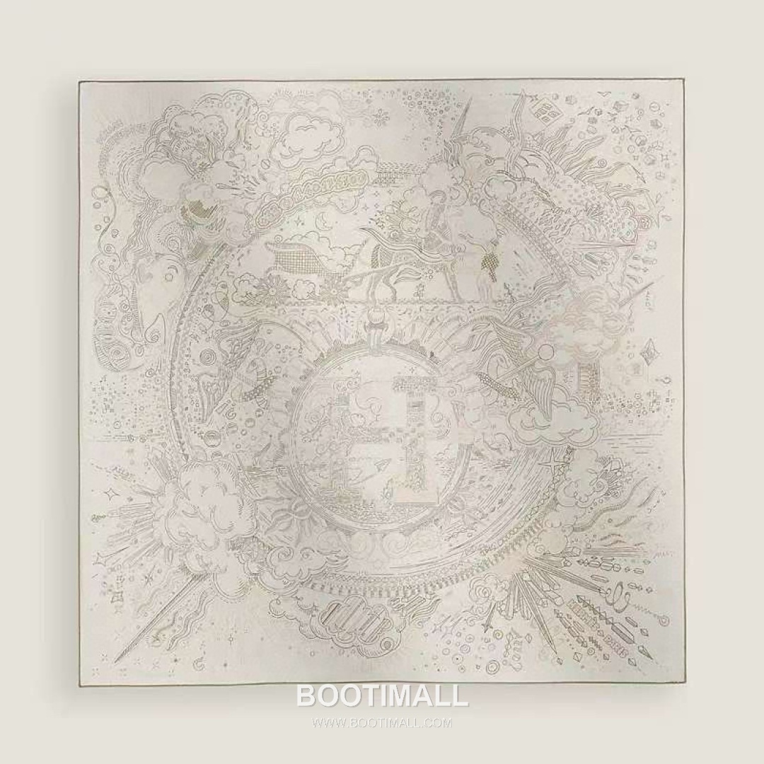 Hermès Getting Connected Silk Square Scarf Print Design 에르메스 커넥팅 테마 실크 스퀘어 스카프 90cm 1