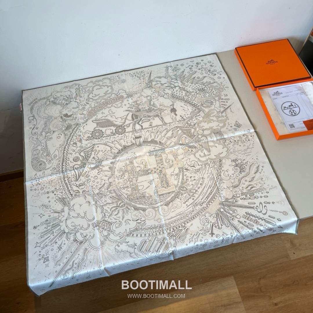 Hermès Getting Connected Silk Square Scarf Print Design 에르메스 커넥팅 테마 실크 스퀘어 스카프 90cm 3