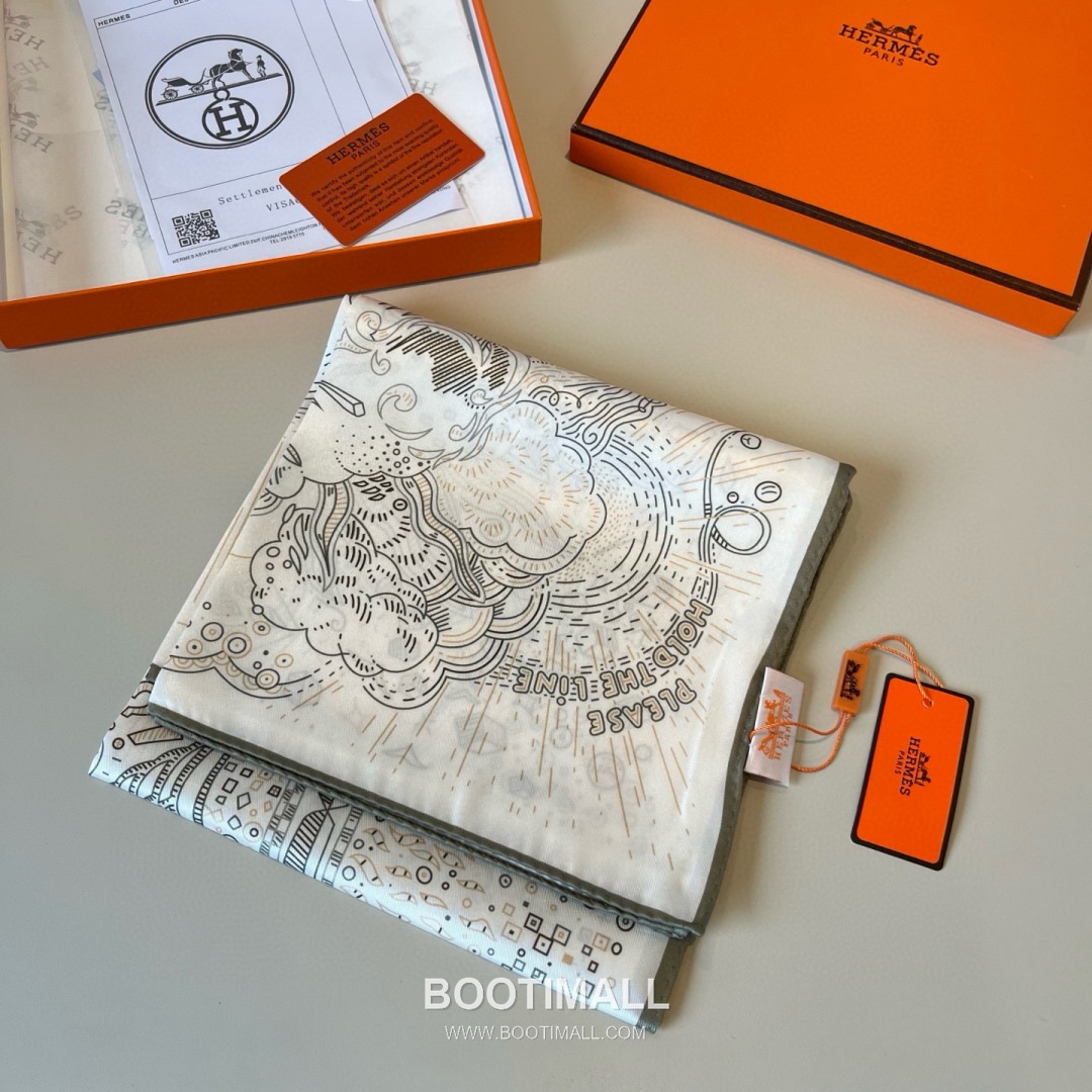 Hermès Getting Connected Silk Square Scarf Print Design 에르메스 커넥팅 테마 실크 스퀘어 스카프 90cm 5
