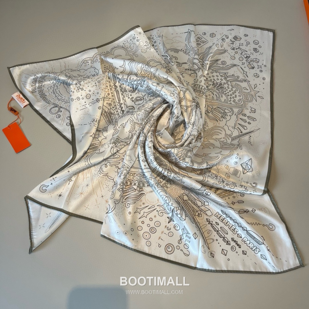 Hermès Getting Connected Silk Square Scarf Print Design 에르메스 커넥팅 테마 실크 스퀘어 스카프 90cm 8