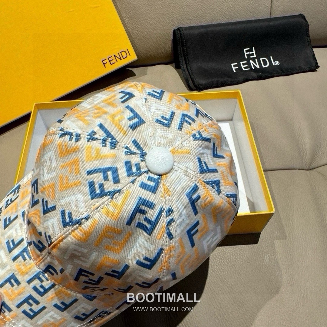 Fendi FF Jacquard Canvas Leather Trim Baseball Cap 펜디 FF 자카드 캔버스 레더 트림 베이스볼 캡 5