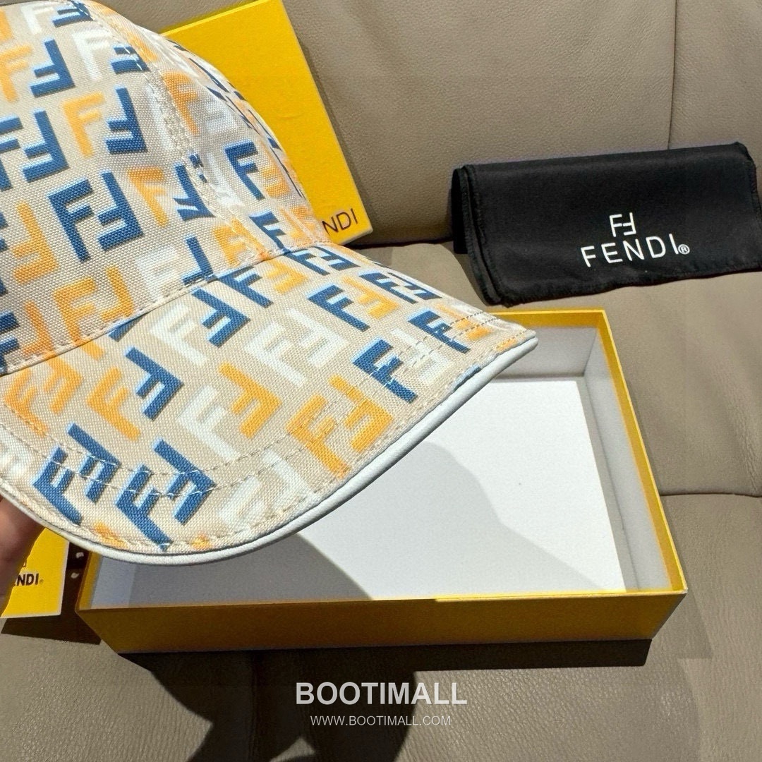 Fendi FF Jacquard Canvas Leather Trim Baseball Cap 펜디 FF 자카드 캔버스 레더 트림 베이스볼 캡 6