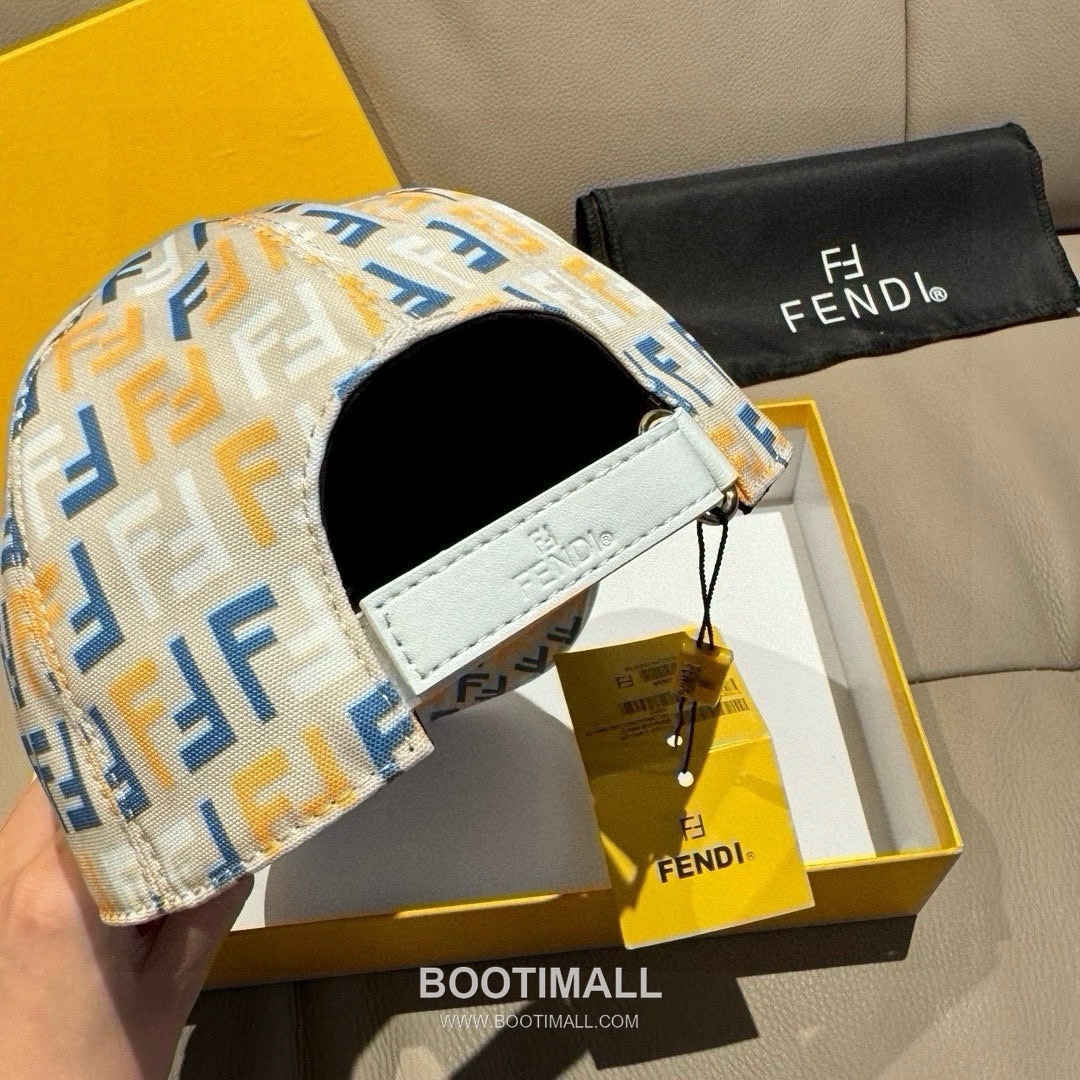Fendi FF Jacquard Canvas Leather Trim Baseball Cap 펜디 FF 자카드 캔버스 레더 트림 베이스볼 캡 7