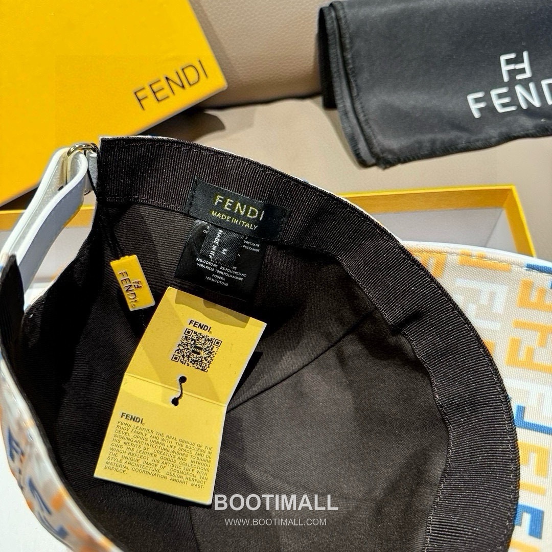 Fendi FF Jacquard Canvas Leather Trim Baseball Cap 펜디 FF 자카드 캔버스 레더 트림 베이스볼 캡 8