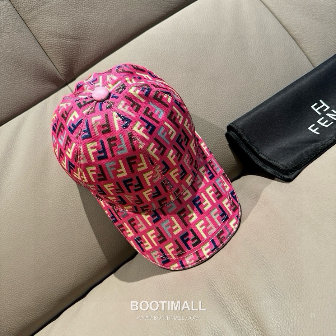 Fendi FF Jacquard Canvas Leather Trim Baseball Cap 펜디 FF 자카드 캔버스 레더 트림 베이스볼 캡 1