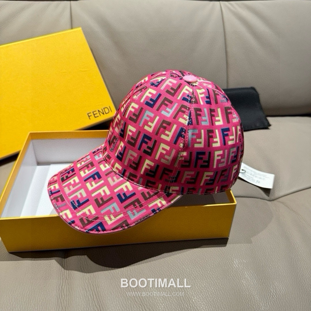 Fendi FF Jacquard Canvas Leather Trim Baseball Cap 펜디 FF 자카드 캔버스 레더 트림 베이스볼 캡 3