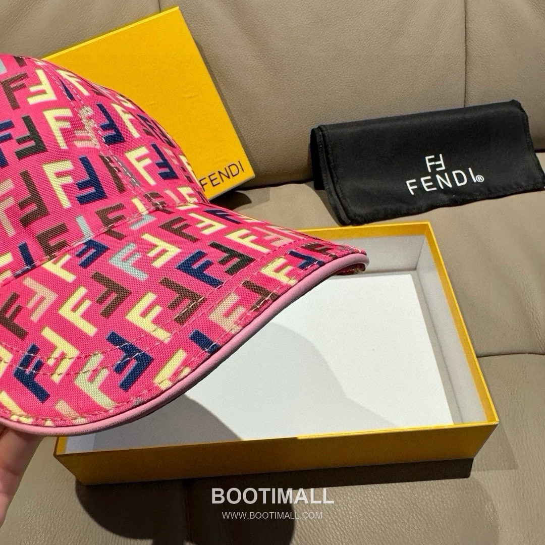 Fendi FF Jacquard Canvas Leather Trim Baseball Cap 펜디 FF 자카드 캔버스 레더 트림 베이스볼 캡 6