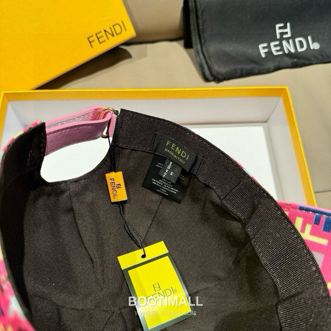 Fendi FF Jacquard Canvas Leather Trim Baseball Cap 펜디 FF 자카드 캔버스 레더 트림 베이스볼 캡 8