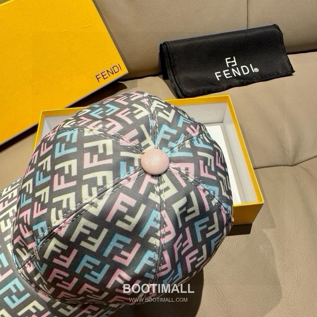 Fendi FF Jacquard Canvas Leather Trim Baseball Cap 펜디 FF 자카드 캔버스 레더 트림 베이스볼 캡 5