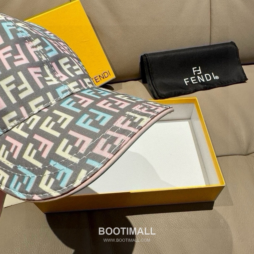 Fendi FF Jacquard Canvas Leather Trim Baseball Cap 펜디 FF 자카드 캔버스 레더 트림 베이스볼 캡 6