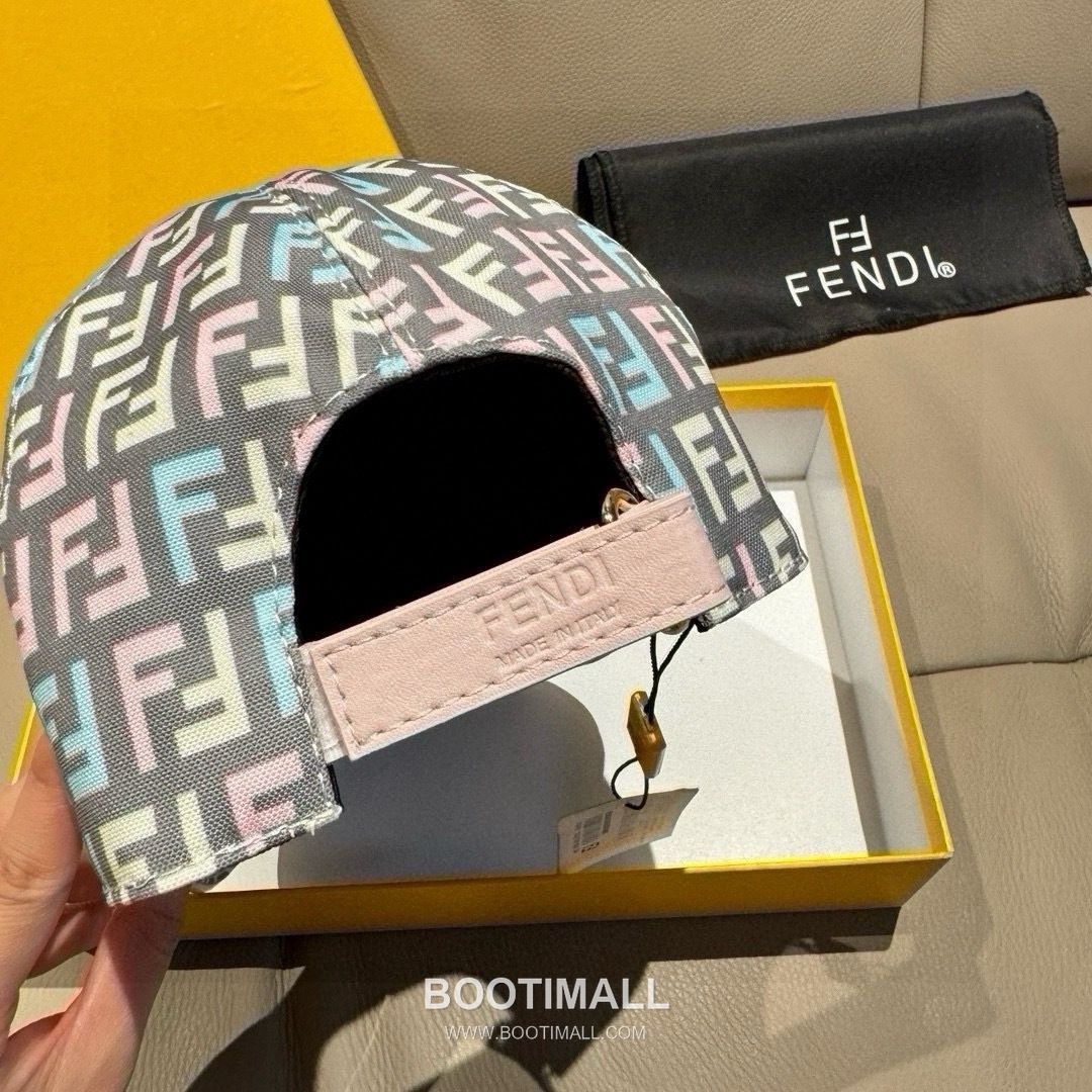 Fendi FF Jacquard Canvas Leather Trim Baseball Cap 펜디 FF 자카드 캔버스 레더 트림 베이스볼 캡 7