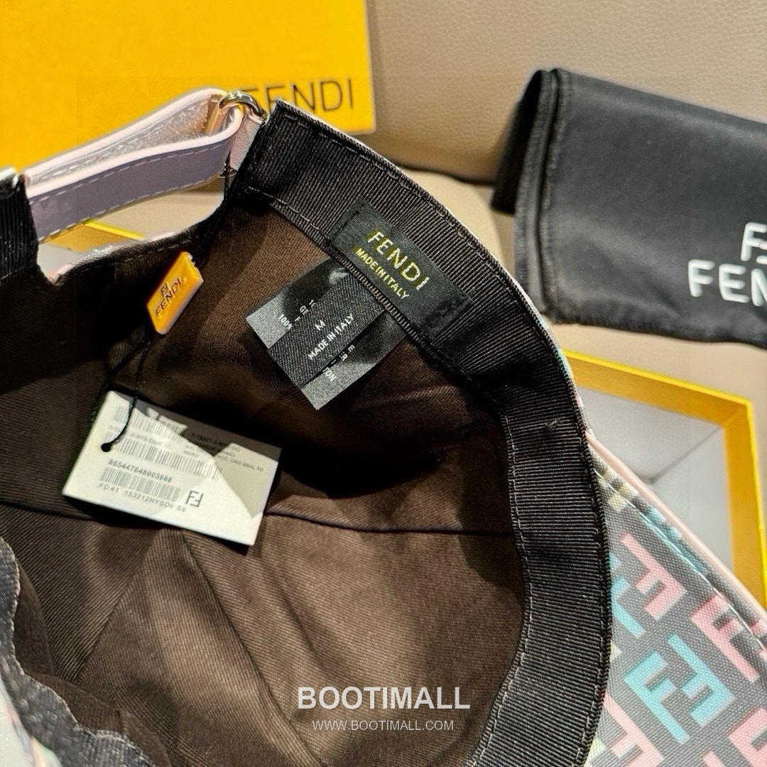 Fendi FF Jacquard Canvas Leather Trim Baseball Cap 펜디 FF 자카드 캔버스 레더 트림 베이스볼 캡 8