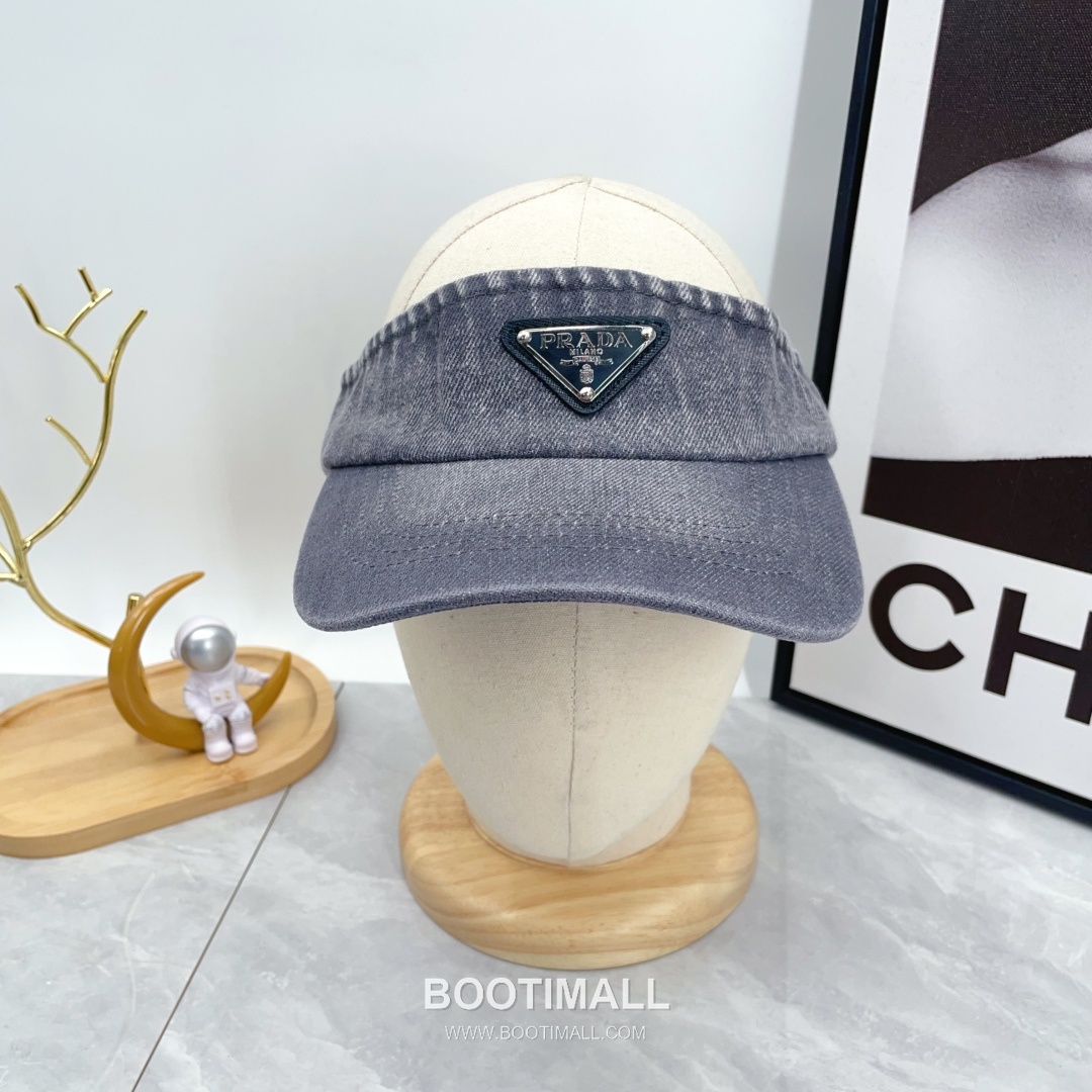 Prada Denim Open Top Sun Visor Foldable Cap 프라다 데님 오픈탑 선 바이저 폴더블 캡 1