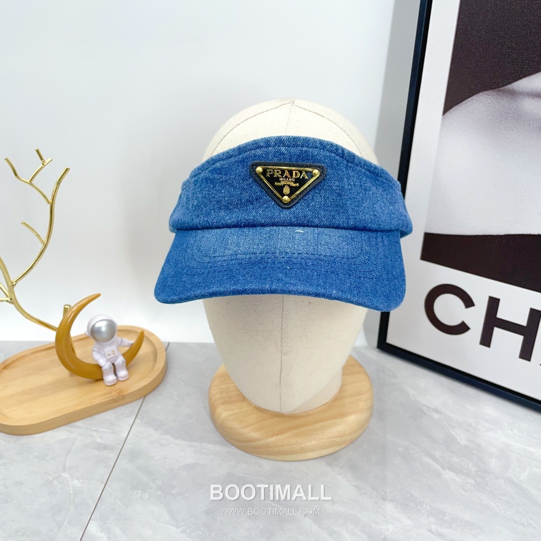 Prada Denim Open Top Sun Visor Foldable Cap 프라다 데님 오픈탑 선 바이저 폴더블 캡 1