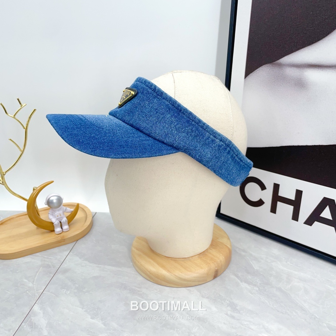 Prada Denim Open Top Sun Visor Foldable Cap 프라다 데님 오픈탑 선 바이저 폴더블 캡 3