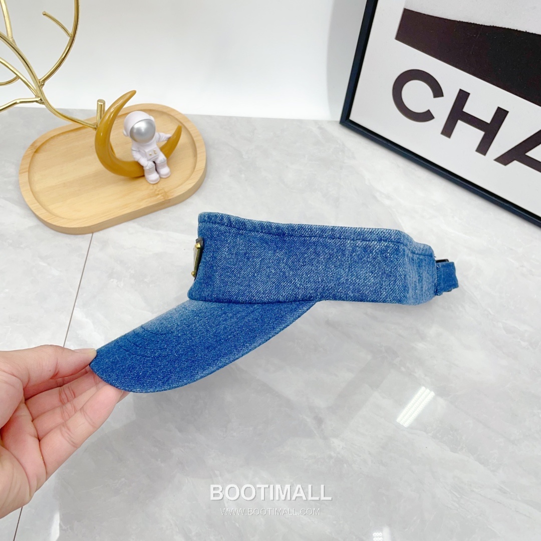 Prada Denim Open Top Sun Visor Foldable Cap 프라다 데님 오픈탑 선 바이저 폴더블 캡 4