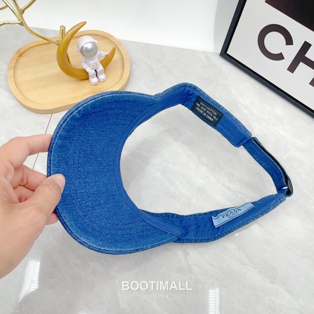 Prada Denim Open Top Sun Visor Foldable Cap 프라다 데님 오픈탑 선 바이저 폴더블 캡 8