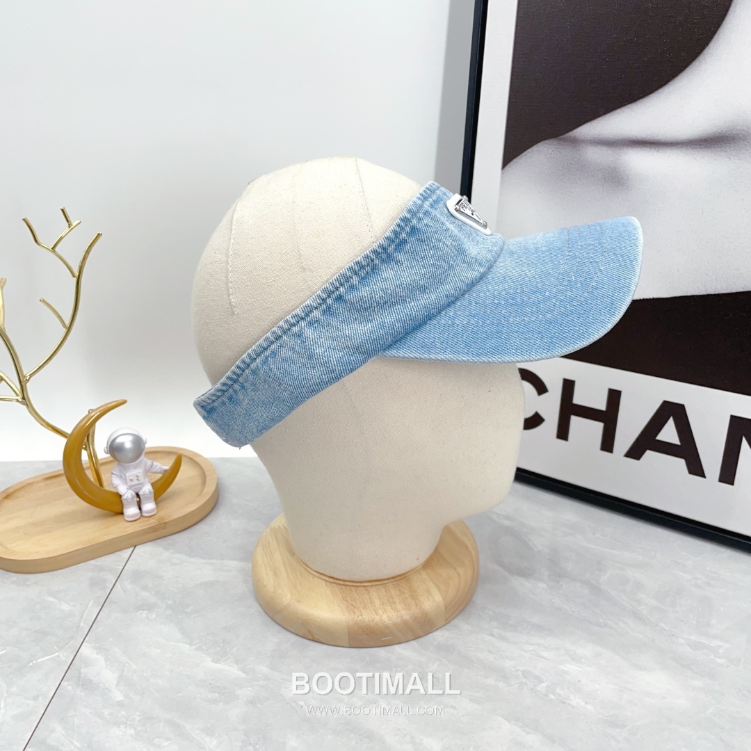 Prada Denim Open Top Sun Visor Foldable Cap 프라다 데님 오픈탑 선 바이저 폴더블 캡 2