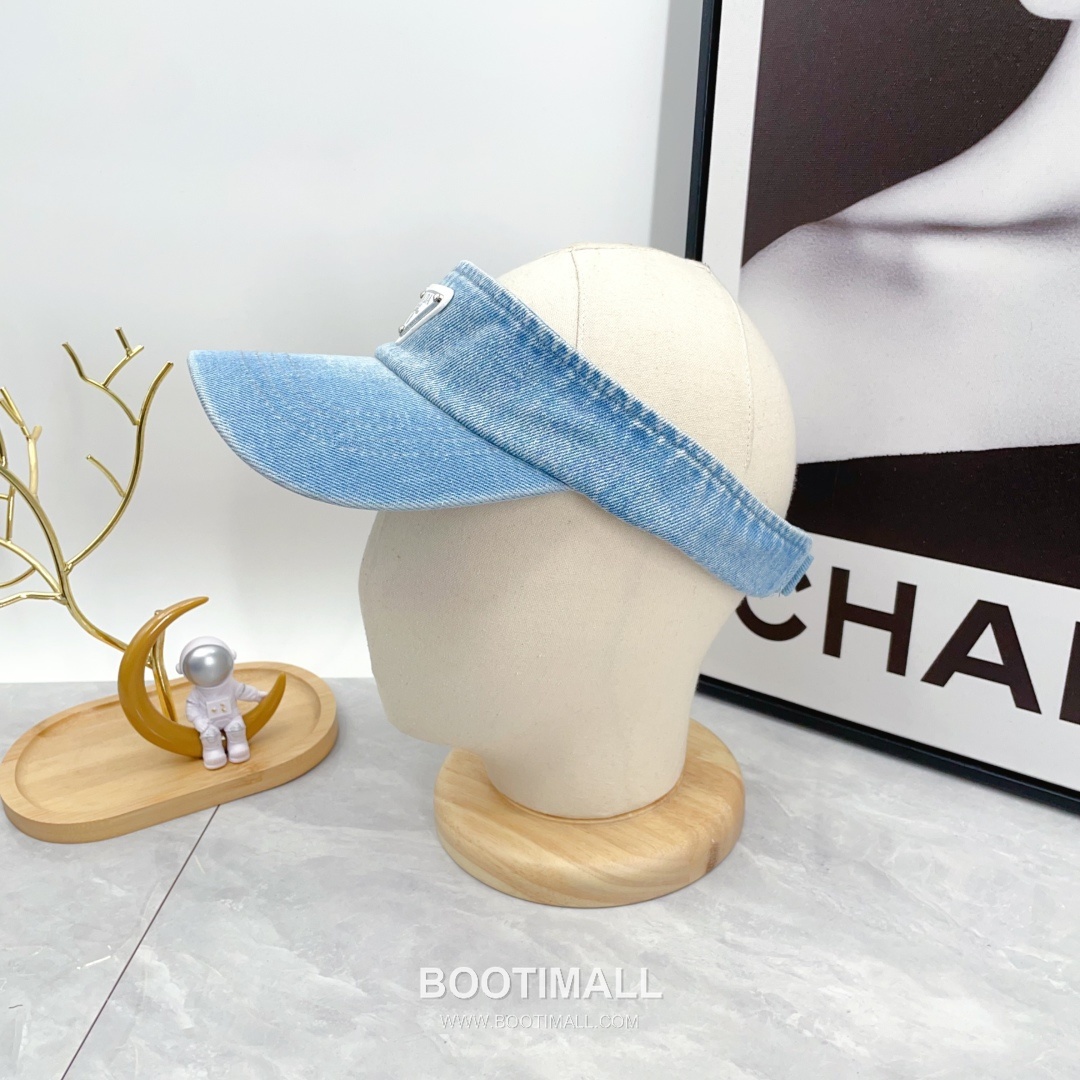 Prada Denim Open Top Sun Visor Foldable Cap 프라다 데님 오픈탑 선 바이저 폴더블 캡 3