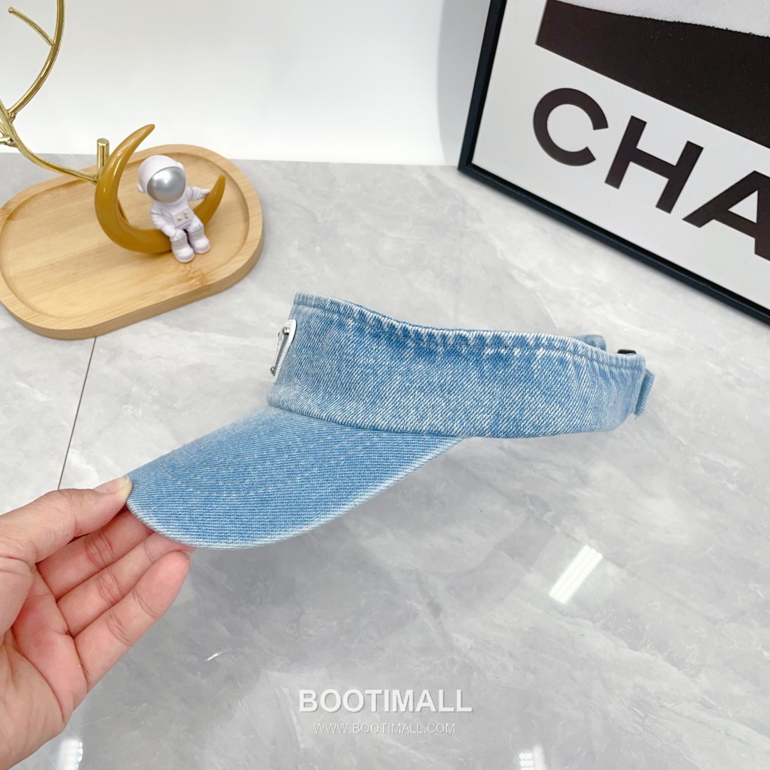 Prada Denim Open Top Sun Visor Foldable Cap 프라다 데님 오픈탑 선 바이저 폴더블 캡 4
