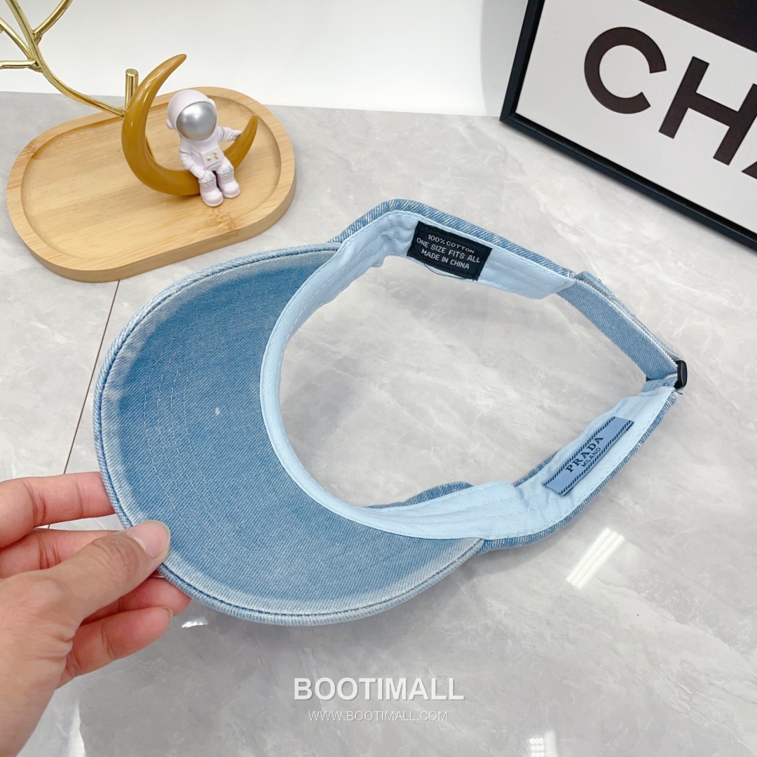 Prada Denim Open Top Sun Visor Foldable Cap 프라다 데님 오픈탑 선 바이저 폴더블 캡 8