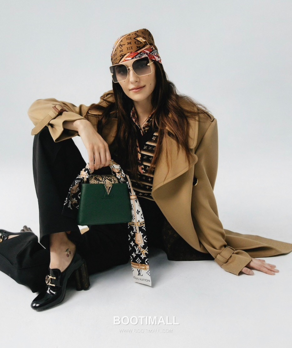 Louis Vuitton Monogram Confidential Silk Double Sided Twilly Scarf 100% Silk Print Scarf 루이비통 모노그램 컨피덴셜 실크 더블사이드 트윌리 스카프 PLV2217 120cm 2