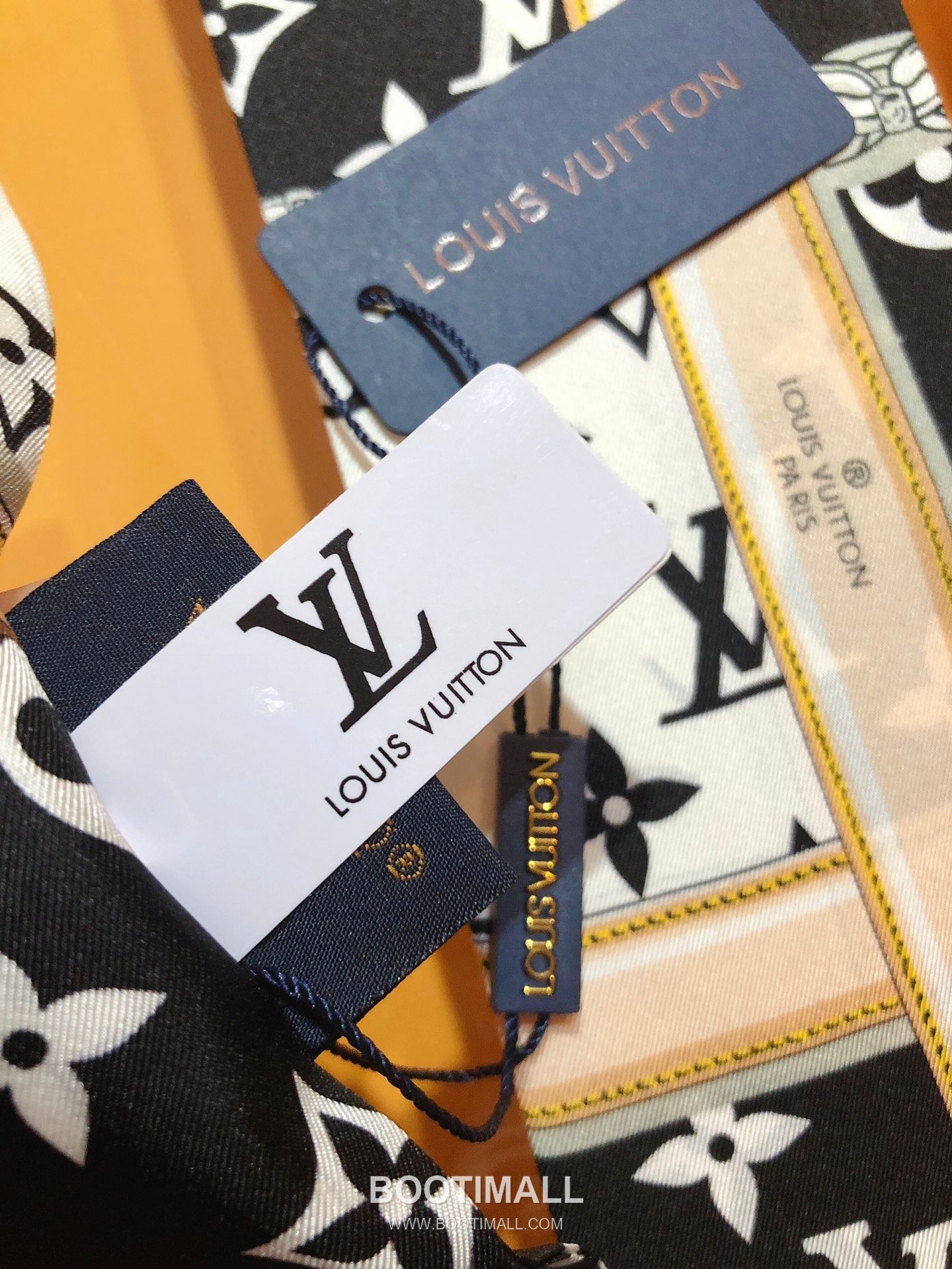 Louis Vuitton Monogram Confidential Silk Double Sided Twilly Scarf 100% Silk Print Scarf 루이비통 모노그램 컨피덴셜 실크 더블사이드 트윌리 스카프 PLV2217 120cm 4