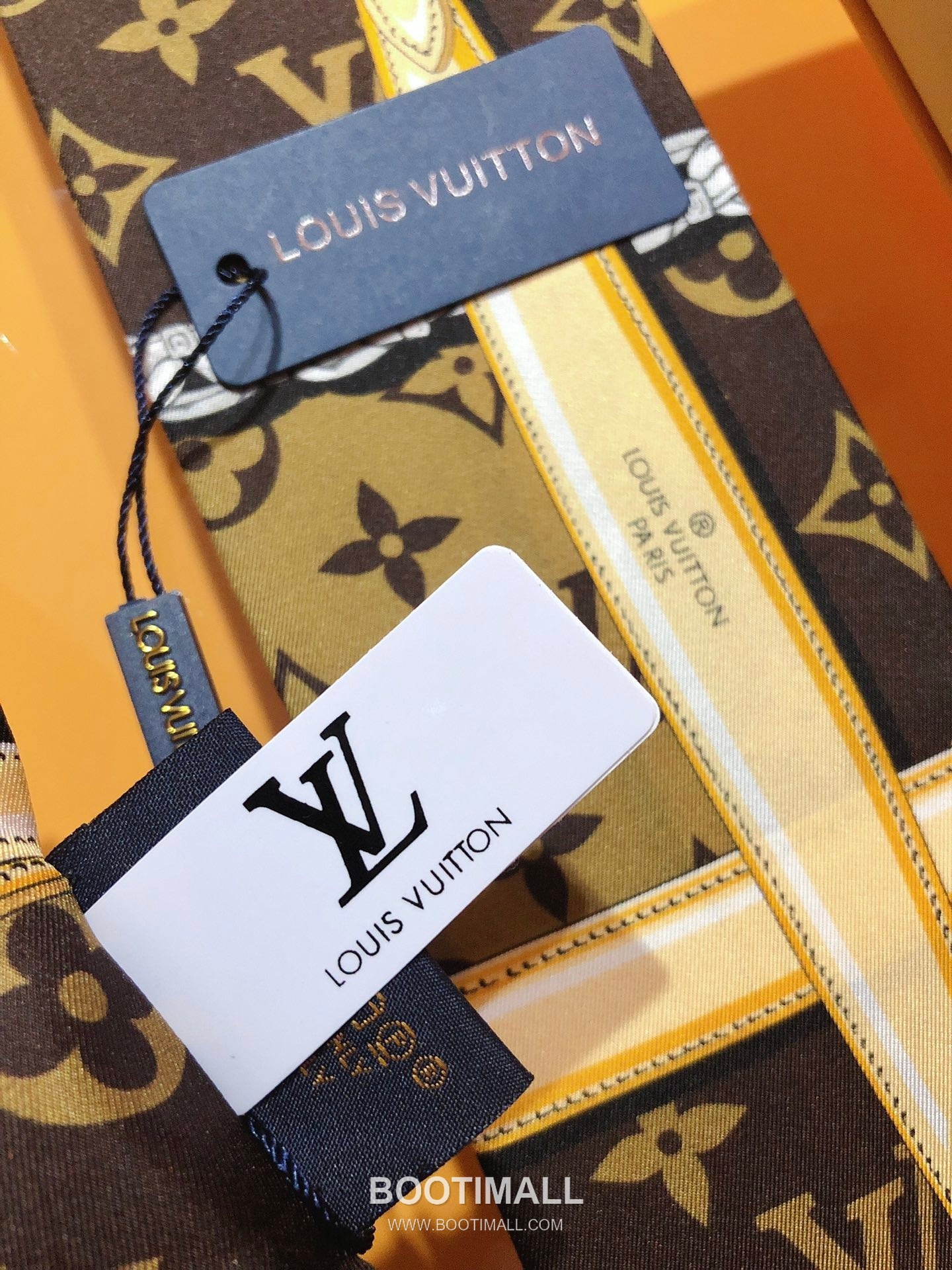 Louis Vuitton Monogram Confidential Silk Double Sided Twilly Scarf 100% Silk Print Scarf 루이비통 모노그램 컨피덴셜 실크 더블사이드 트윌리 스카프 PLV2217 120cm 4