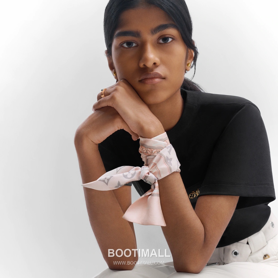 Louis Vuitton Monogram Confidential Silk Double Sided Twilly Scarf 100% Silk Print Scarf 루이비통 모노그램 컨피덴셜 실크 더블사이드 트윌리 스카프 PLV2217 120cm 2