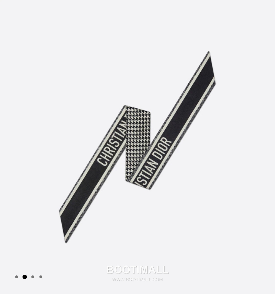 Dior 30 Montaigne Houndstooth Silk Double Sided Twilly Scarf 100% Silk Print Scarf 디올 30 몽테뉴 하운드투스 실크 더블사이드 트윌리 스카프 PDO2209 105cm 2