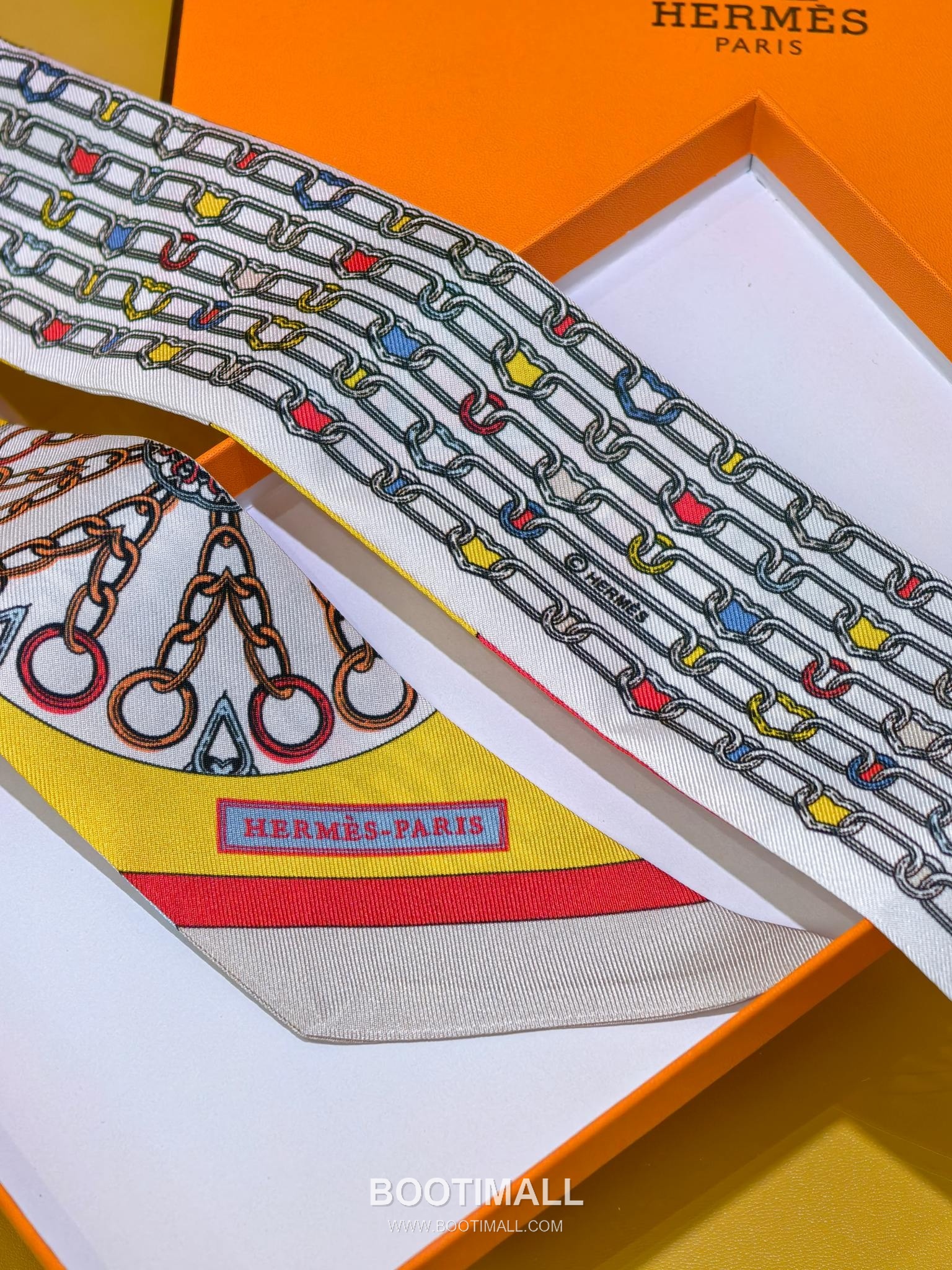 Hermes Splendid Bridle Floral Silk Twill Double Sided Twilly Scarf 100% Silk Print Scarf 에르메스 스플렌디드 브라이들 플로럴 실크 트윌 더블사이드 트윌리 스카프 PHMS2520 86cm 7