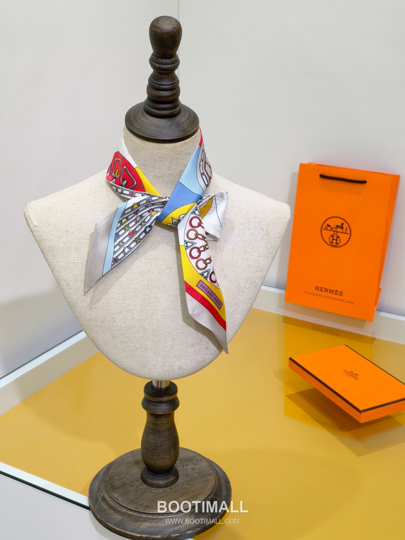 Hermes Splendid Bridle Floral Silk Twill Double Sided Twilly Scarf 100% Silk Print Scarf 에르메스 스플렌디드 브라이들 플로럴 실크 트윌 더블사이드 트윌리 스카프 PHMS2520 86cm 8