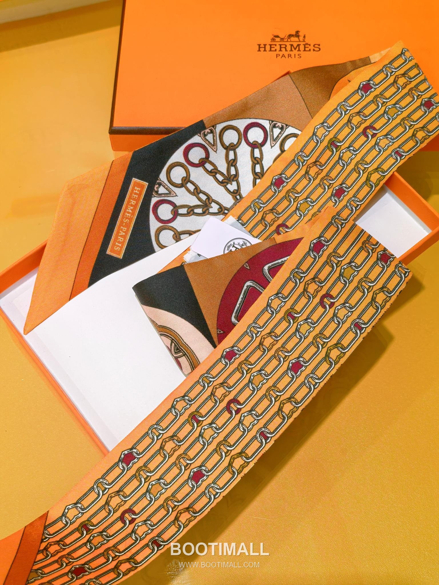 Hermes Splendid Bridle Floral Silk Twill Double Sided Twilly Scarf 100% Silk Print Scarf 에르메스 스플렌디드 브라이들 플로럴 실크 트윌 더블사이드 트윌리 스카프 PHMS2520 86cm 3