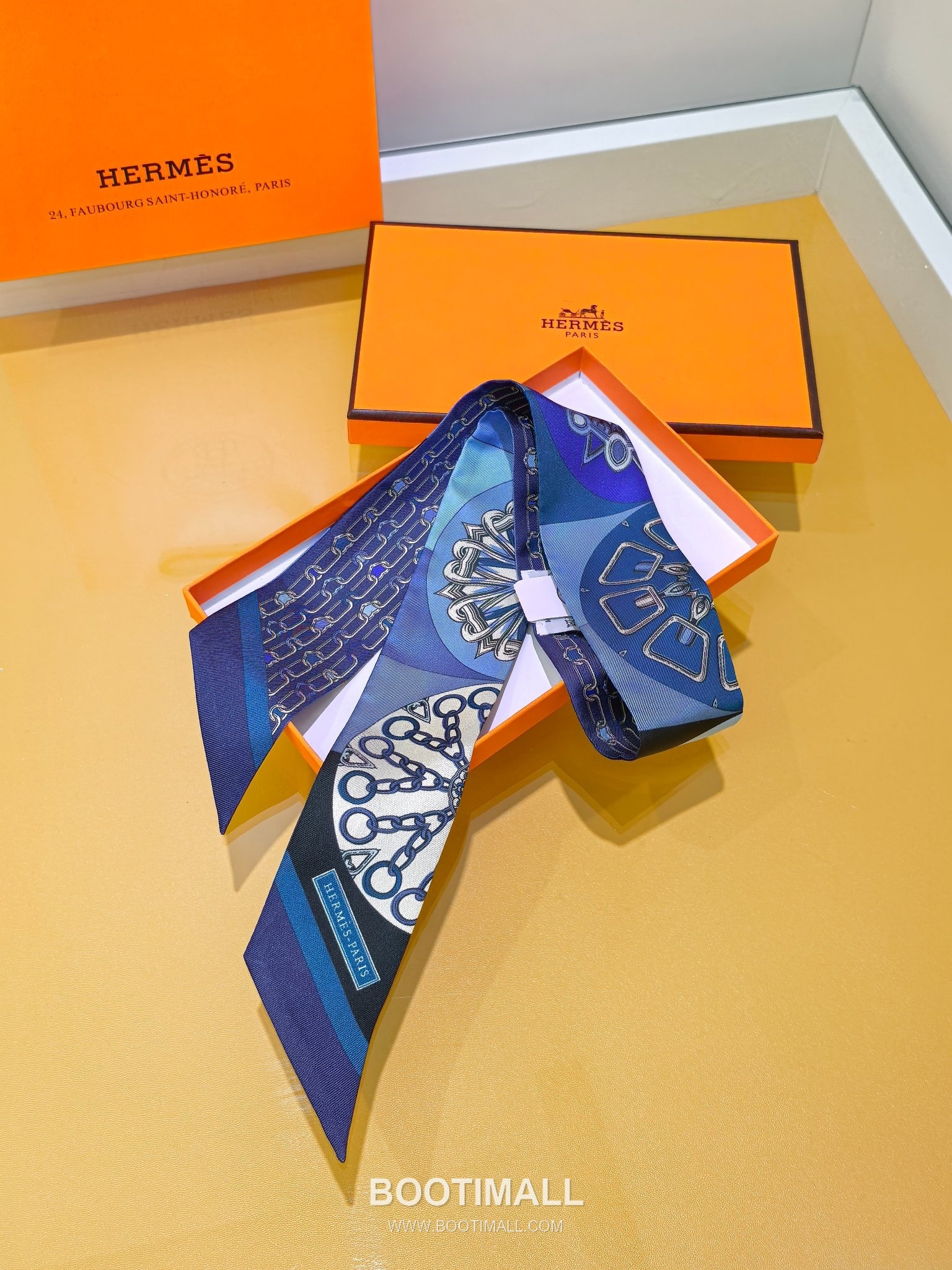 Hermes Splendid Bridle Floral Silk Twill Double Sided Twilly Scarf 100% Silk Print Scarf 에르메스 스플렌디드 브라이들 플로럴 실크 트윌 더블사이드 트윌리 스카프 PHMS2520 86cm 4