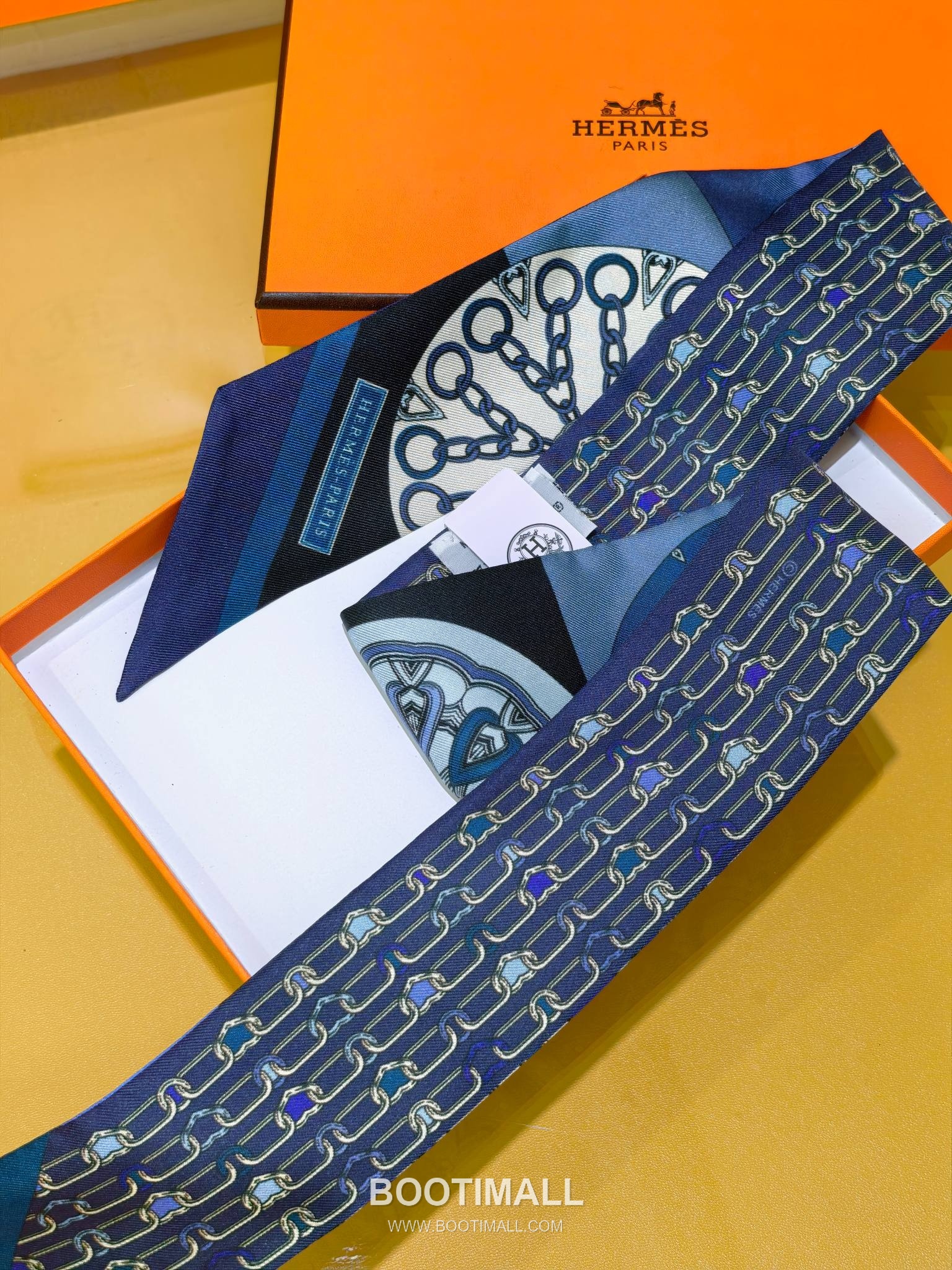 Hermes Splendid Bridle Floral Silk Twill Double Sided Twilly Scarf 100% Silk Print Scarf 에르메스 스플렌디드 브라이들 플로럴 실크 트윌 더블사이드 트윌리 스카프 PHMS2520 86cm 5