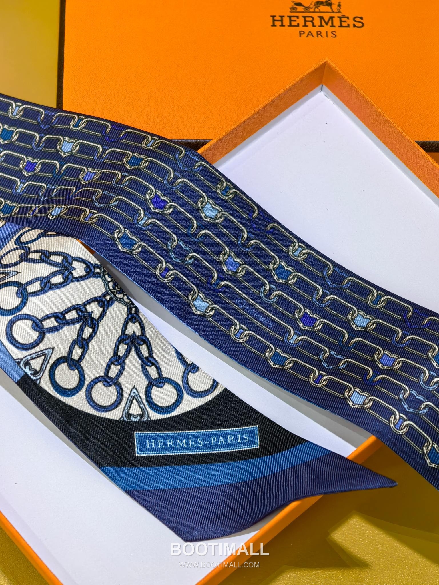 Hermes Splendid Bridle Floral Silk Twill Double Sided Twilly Scarf 100% Silk Print Scarf 에르메스 스플렌디드 브라이들 플로럴 실크 트윌 더블사이드 트윌리 스카프 PHMS2520 86cm 7